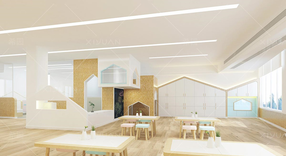幼兒園室內(nèi)裝修設(shè)計(jì)石膏板吊頂材料